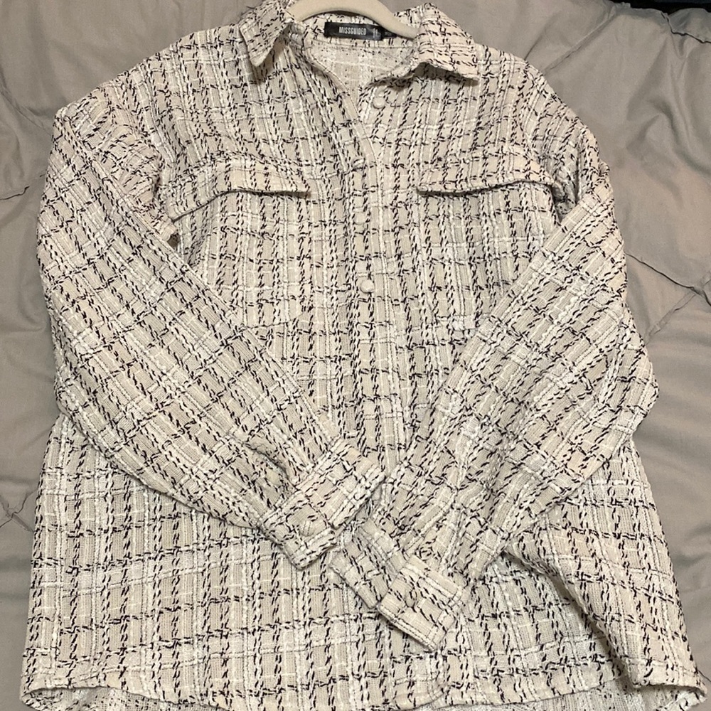 Misguided boucle shacket